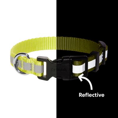 Show full view: Frisco Nylon Reflective Dog Collar, Limeade, X-Small slide 5 of 10