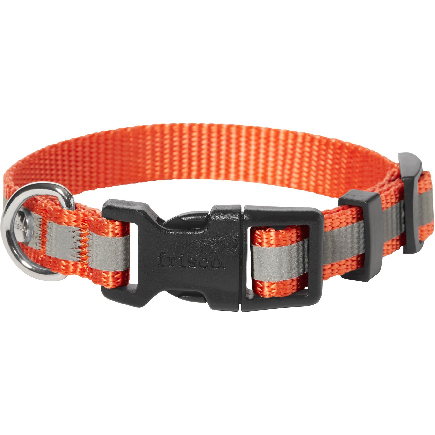 Frisco Nylon Reflective Dog Collar, Orange, X-Small