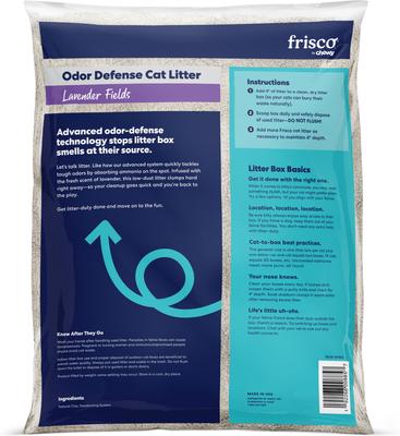 Show full view: Frisco Odor Defense Lavender Fields Scented Clumping Clay Cat Litter, 35-lb bag slide 3 of 9