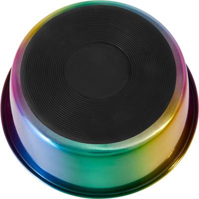 Show full view: Frisco Ombre Rainbow Design Stainless Steel Dog & Cat Bowl, 4 Cups slide 7 of 10