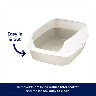 Show full view: Frisco Open Top Cat Litter Box, Large, Gray, 19-in + Plastic Litter Scooper with Caddy slide 4 of 9