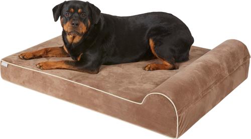 Show full view: Frisco Orthopedic Chaise Dog Bed with Removable Cover, Beige, XX-Large slide 3 of 7