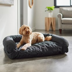Frisco Orthopedic Durable Couch Dog & Cat Bed, Black, Large