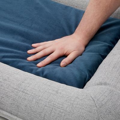 Show full view: Frisco Orthopedic Personalized Bolster Dog Bed w/Removable Cover, Harbour Blue, Large slide 7 of 7