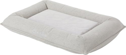 Show full view: Frisco Orthopedic Personalized Bolster Dog Bed w/Removable Cover, Light Gray, X-Large slide 5 of 8