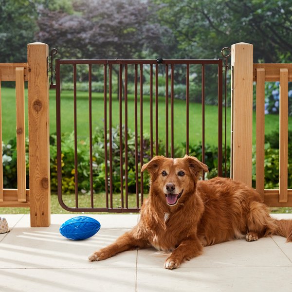 Wood Outdoor Dog Gate With Door 36 Height Extra Tall Freestanding