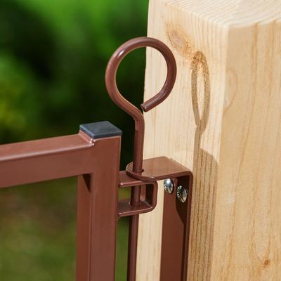 Show full view: Frisco Outdoor Dog Gate - Dark Brown slide 5 of 8