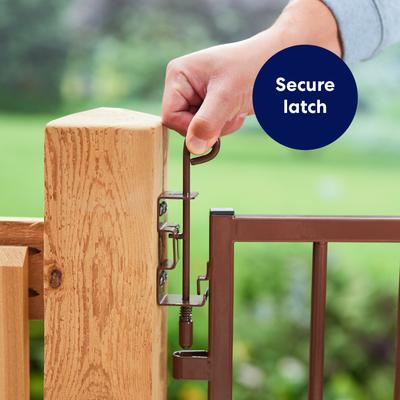 Show full view: Frisco Outdoor Dog Gate - Dark Brown slide 4 of 8