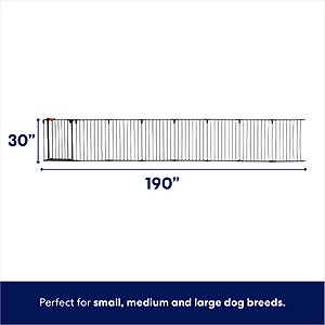 Frisco Outdoor Galvanized Steel 8-Panel Configurable Gate & Playpen with Oxford Roof, 30-in