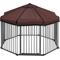 Show in main carousel: Frisco Outdoor Galvanized Steel 8-Panel Configurable Gate & Playpen with Oxford Roof, 30-in slide 4 of 11
