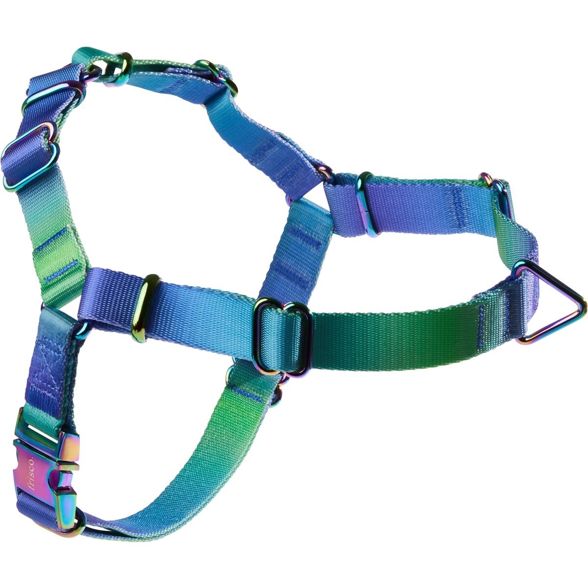 Frisco Outdoor Green Ombre Style Dog Harness, L - Girth: 24-34-in