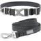 Show in main carousel: Frisco Outdoor Heathered Nylon Collar, Midnight Black, SM - Neck: 10-14-in, Width: 5/8-in + Dog Leash, Midnight Black, SM - Length: 6-ft, Width: 5/8-in slide 1 of 9