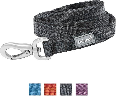 Show full view: Frisco Outdoor Heathered Nylon Collar, Midnight Black, SM - Neck: 10-14-in, Width: 5/8-in + Dog Leash, Midnight Black, SM - Length: 6-ft, Width: 5/8-in slide 6 of 9