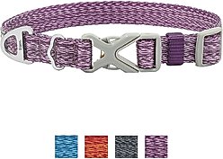 Frisco Outdoor Heathered Nylon Collar, Shadow Purple, Extra Small, Neck: 8-12-in, Width: 5/8th-in + Dog Leash, Shadow Purple, Small - Length: 6-ft, Width: 5/8-in slide 2 of 8