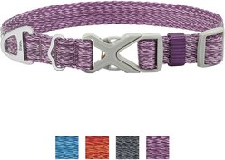 Frisco Outdoor Heathered Nylon Collar, Shadow Purple, Small - Neck: 10-14-in, Width: 5/8-in + Dog Leash, Shadow Purple, Small - Length: 6-ft, Width: 5/8-in slide 2 of 8