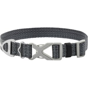 Frisco Outdoor Heathered Nylon Collar, Storm Gray, MD - Neck: 14-20-in, Width: 3/4-in