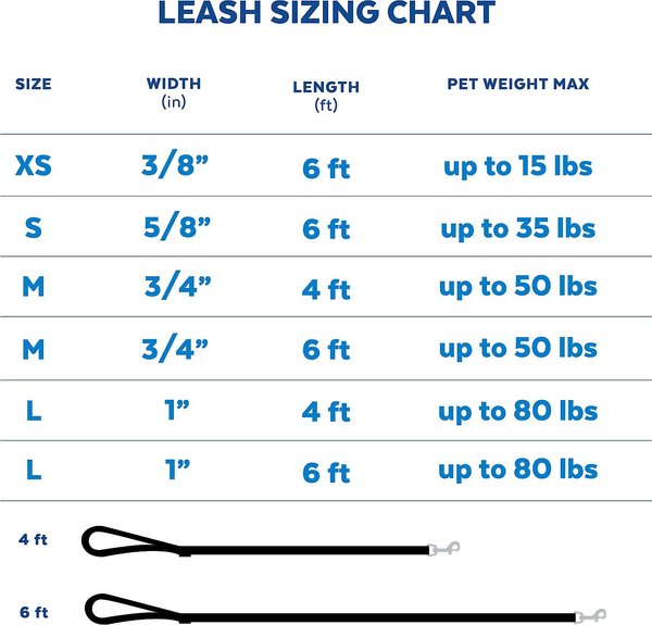 Show full view: Frisco Outdoor Heathered Nylon Leash, River Blue, SM - Length: 6-ft, Width: 5/8-in slide 4 of 7