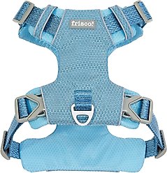 Frisco Outdoor Lightweight Ripstop Nylon Dog Harness, River Blue, L - Girth: 24 - 34-in