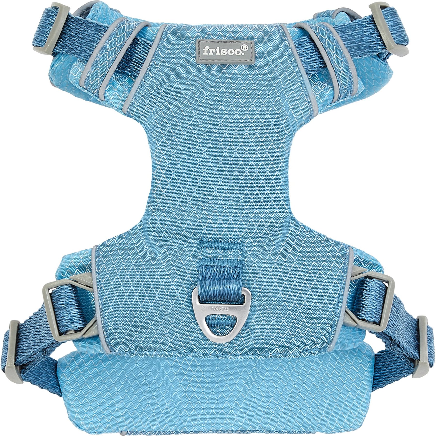 Frisco Frisco Outdoor Lightweight Ripstop Nylon Dog Harness, River Blue, M - Girth: 20 - 28-in
