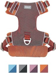 Frisco Outdoor Lightweight Ripstop Nylon Harness, Flamepoint Orange, Small, Neck: 13 to 19-in, Girth: 16 to 22-in + Heathered Dog Leash, Flamepoint Orange, Small - Length: 6-ft, Width: 5/8-in slide 2 of 9