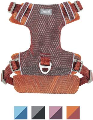 Show full view: Frisco Outdoor Lightweight Ripstop Nylon Harness, Flamepoint Orange, Small, Neck: 13 to 19-in, Girth: 16 to 22-in + Heathered Dog Leash, Flamepoint Orange, Small - Length: 6-ft, Width: 5/8-in slide 2 of 10