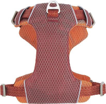 Show full view: Frisco Outdoor Lightweight Ripstop Nylon Harness, Flamepoint Orange, Small, Neck: 13 to 19-in, Girth: 16 to 22-in + Heathered Dog Leash, Flamepoint Orange, Small - Length: 6-ft, Width: 5/8-in slide 3 of 10