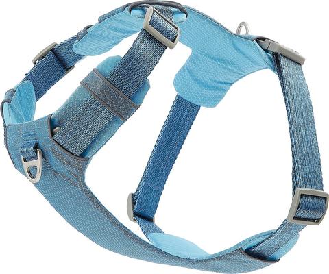 Show full view: Frisco Outdoor Lightweight Ripstop Nylon Harness, River Blue, Large, Neck: 18 to 28-in, Girth 24 to 34-in + Heathered Dog Leash, River Blue, Large - Length: 6-ft, Width: 1-in slide 4 of 10