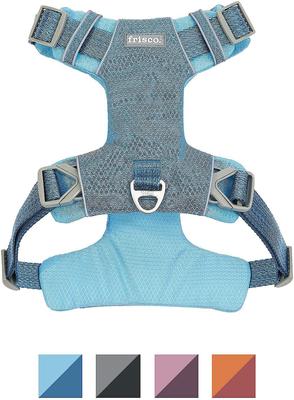 Show full view: Frisco Outdoor Lightweight Ripstop Nylon Harness, River Blue, Medium, Neck: 15 to 23-in, Girth, 20 to 28-in + Heathered Nylon Collar, River Blue, Medium - Neck: 14-20-in, Width: 3/4-in slide 2 of 10