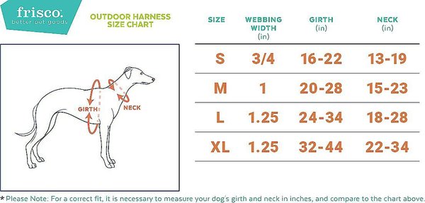 Frisco Outdoor Lightweight Ripstop Nylon Dog Harness & Frisco Outdoor Heathered Nylon Collar