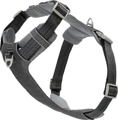 Show full view: Frisco Outdoor Lightweight Ripstop Nylon Harness, Storm Gray, Large, Neck: 18 to 28-in, Girth 24 to 34-in + Heathered Dog Leash, Midnight Black, LG - Length: 6-ft, Width: 1-in slide 4 of 10