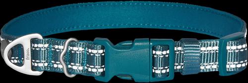 Show full view: Frisco Outdoor Nylon Reflective Comfort Padded Dog Collar, Bayou Teal, MD - Neck: 14-20-in, Width: 3/4-in slide 4 of 8