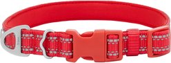 Frisco Outdoor Nylon Reflective Comfort Padded Dog Collar, Mars Red, SM - Neck: 10-14-in, Width: 5/8-in