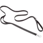 Frisco Outdoor Nylon Reflective Comfort Padded Dual Handles Dog Leash, Black, SM - Length: 6-ft, Width: 5/8-in