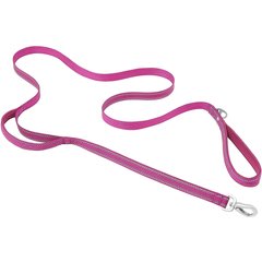 Frisco Outdoor Nylon Reflective Comfort Padded Dual Handles Dog Leash, Boysenberry Purple, SM - Length: 6-ft, Width: 5/8-in