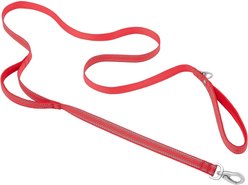 Frisco Outdoor Nylon Reflective Comfort Padded Dual Handles Dog Leash, Mars Red, LG - Length: 6-ft, Width: 1-in