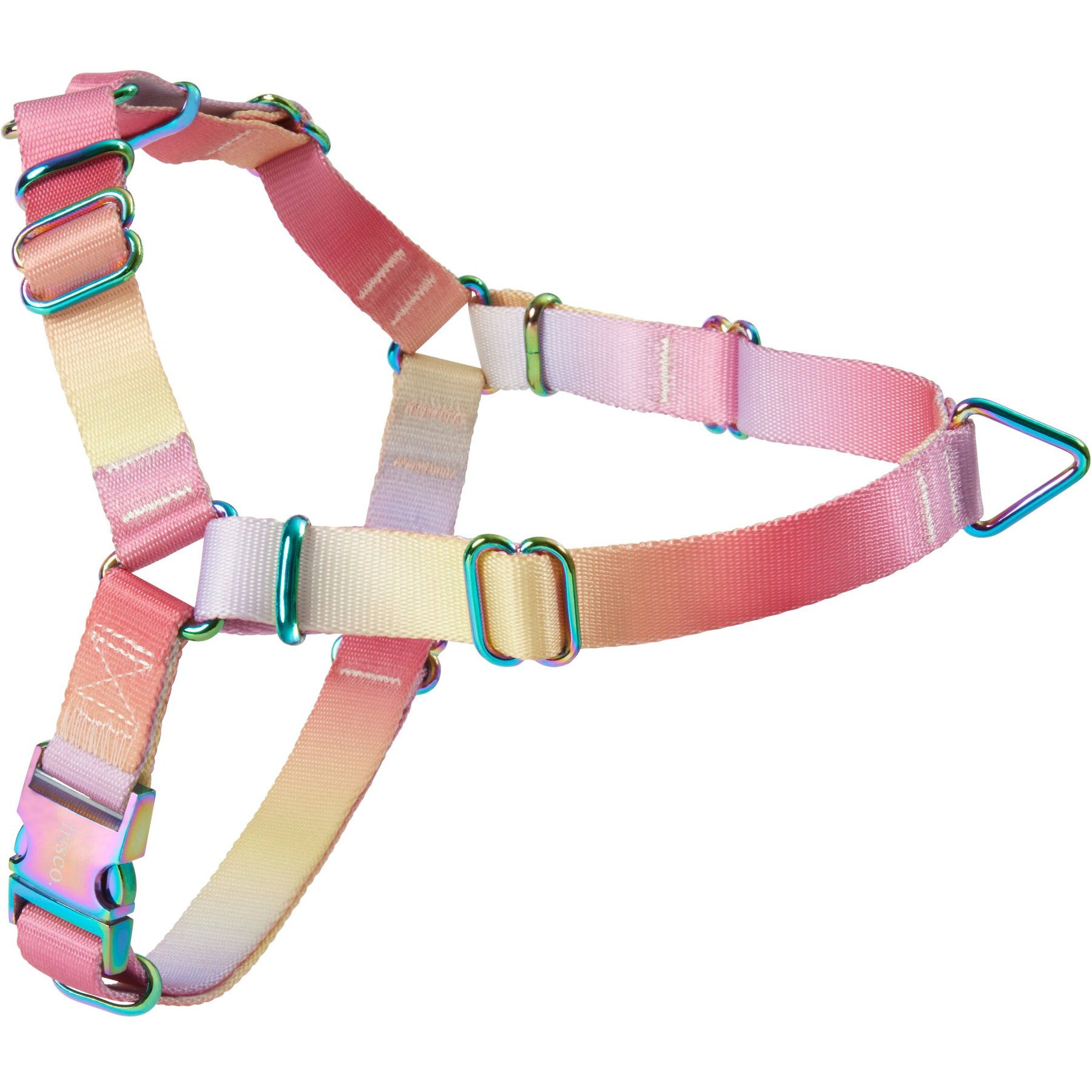 Frisco Outdoor Pink Ombre Style Dog Harness, M - Girth: 20-28-in