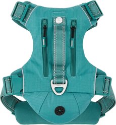 Frisco Outdoor Premium Ripstop Nylon Dog Harness with Pocket, Bayou Teal, L - Girth: 24 - 34-in