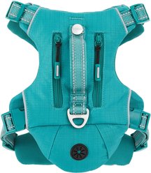Frisco Outdoor Premium Ripstop Nylon Dog Harness with Pocket, Bayou Teal, S - Girth: 16 - 22-in