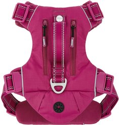 Frisco Outdoor Premium Ripstop Nylon Dog Harness with Pocket, Boysenberry Purple, L - Girth: 24 - 34-in