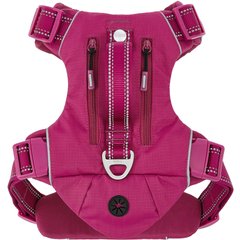 Frisco Outdoor Premium Ripstop Nylon Dog Harness with Pocket, Boysenberry Purple, L - Girth: 24 - 34-in