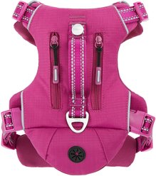 Frisco Outdoor Premium Ripstop Nylon Dog Harness with Pocket, Boysenberry Purple, S - Girth: 16 - 22-in