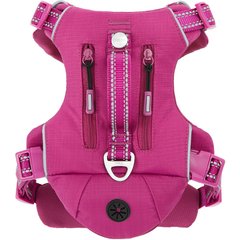 Frisco Outdoor Premium Ripstop Nylon Dog Harness with Pocket, Boysenberry Purple, S - Girth: 16 - 22-in