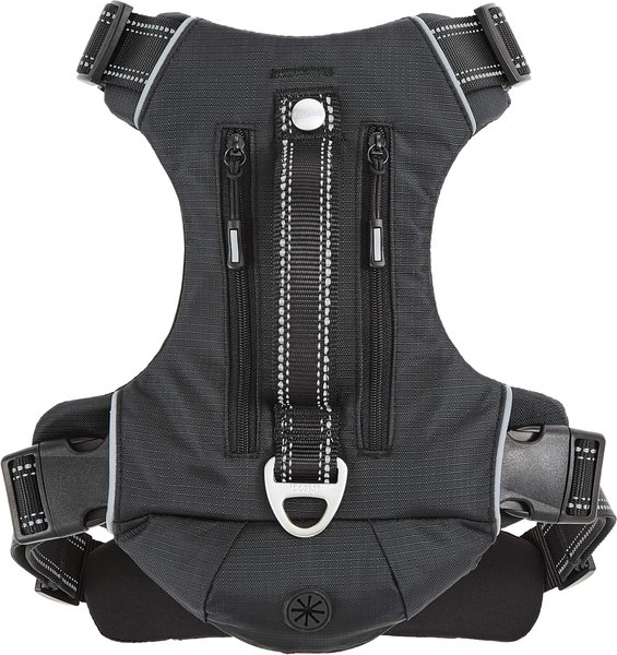 Show full view: Frisco Outdoor Premium Ripstop Nylon Dog Harness with Pocket, Midnight Black, XL - Girth: 32 - 44-in slide 1 of 7