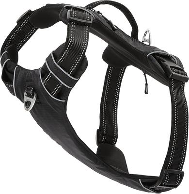 Show full view: Frisco Outdoor Premium Ripstop Nylon Dog Harness with Pocket, Midnight Black, XL - Girth: 32 - 44-in slide 4 of 7