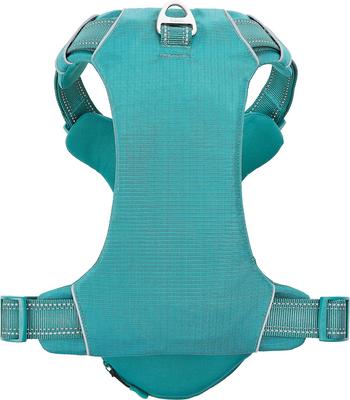 Show full view: Frisco Outdoor Premium Ripstop Nylon Harness with Pocket, Bayou Teal, Large, Neck: 18 to 28-in, Girth 24 to 34-in + Waterproof Stinkproof PVC Rope Leash, River Blue, 6 Ft. slide 3 of 9