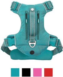 Frisco Outdoor Premium Ripstop Nylon Harness with Pocket, Bayou Teal, Small, Neck: 13 to 19-in, Girth: 16 to 22-in + Waterproof Stinkproof PVC Rope Leash, River Blue, 6 Ft. slide 2 of 9