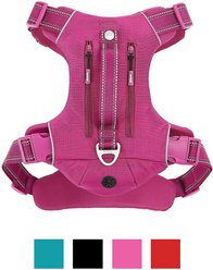 Frisco Outdoor Premium Ripstop Nylon Harness with Pocket, Boysenberry Purple, Small, Neck: 13 to 19-in, Girth: 16 to 22-in + Reflective Comfort Padded Dog Collar, Boysenberry Purple, Small - Neck: 10-14-in, Width: 5/8-in slide 2 of 9