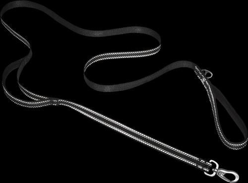 Show full view: Frisco Outdoor Premium Ripstop Nylon Harness with Pocket, Midnight Black, X-Large- Girth: 32-44-in + Reflective Comfort Padded Dog Leash, Midnight Black, Large - Length: 6-ft, Width: 1-in slide 8 of 10