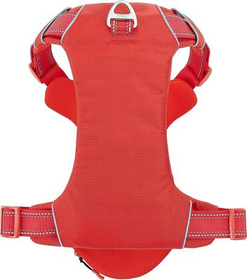 Show full view: Frisco Outdoor Premium Ripstop Nylon Harness with Pocket, Sunset Orange, Extra Large, Neck: 22 to 34-in, Girth: 32 to 44-in + Reflective Comfort Padded Dog Leash, Sunset Orange, Large - Length: 6-ft, Width: 1-in slide 3 of 10