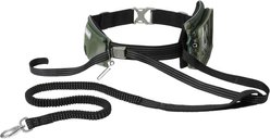 Frisco Outdoor Running Belt with Bungee Dog Leash, Green, ML